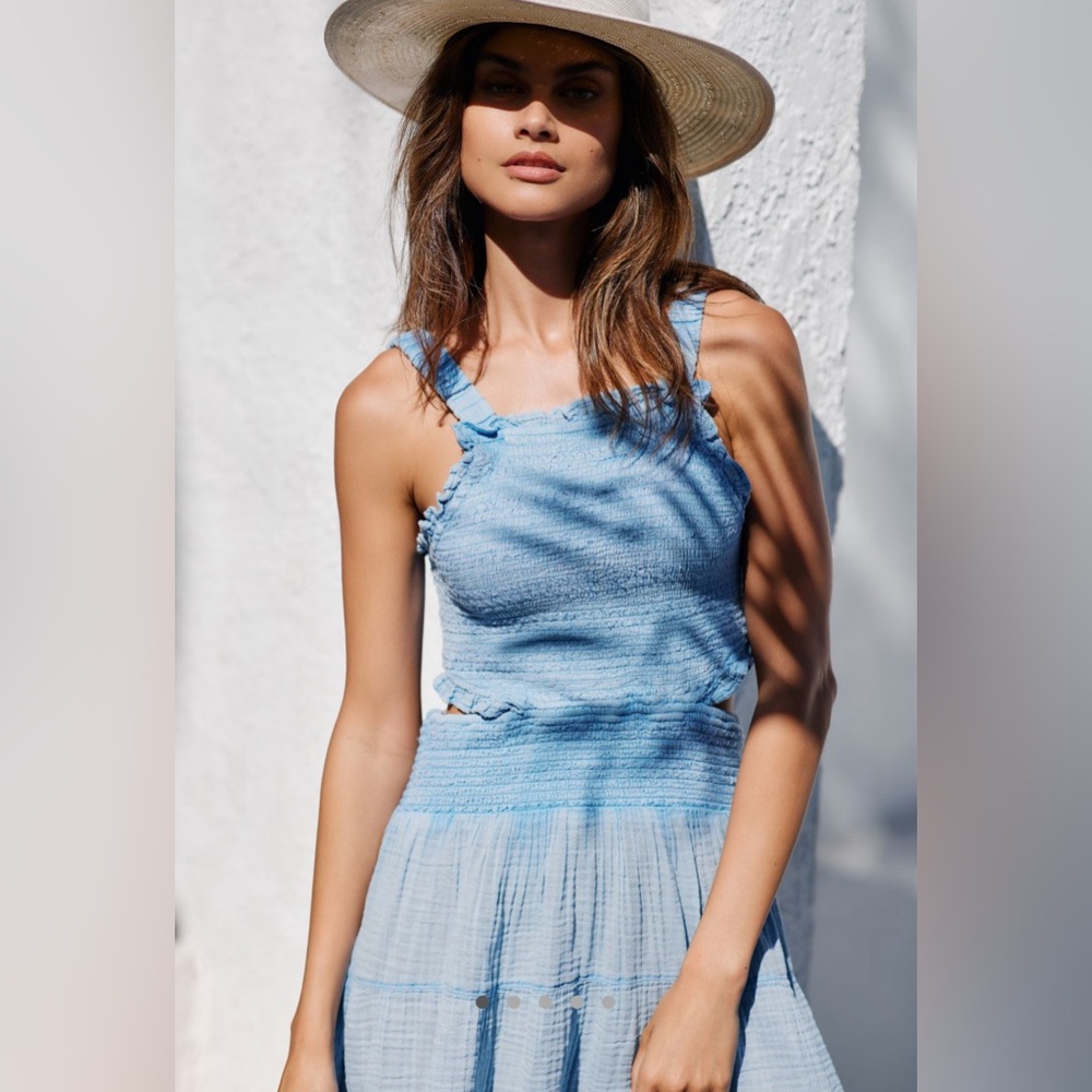 NWT Anthropologie Drama Cutout Mini Dress - Blue - XL